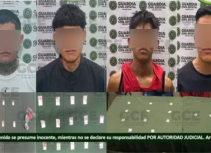 Son atrapados cuatro distribuidores de droga Son atrapados cuatro distribuidores de droga