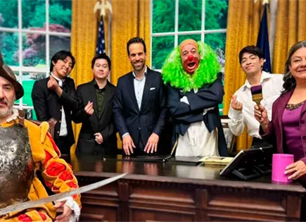Brozo y Loret visitan la Oficina Oval de Trump