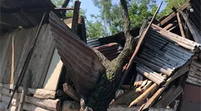 Tormenta deja sin casa a ciudadano