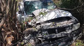 Hombre queda grave tras accidente en carretera de Tamuín