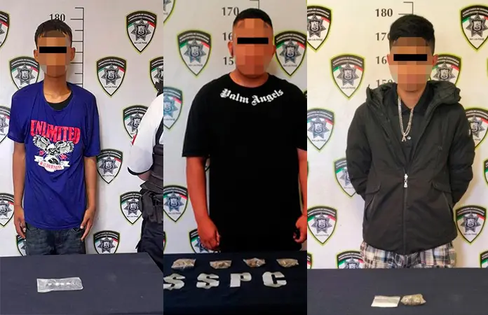 Vándalos son arrestados con dosis de enervantes