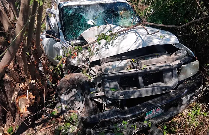 Queda prensado tras percance en la Tamuín–San Vicente