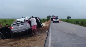 Aparatoso choque deja tres heridos en la Valles-Naranjo