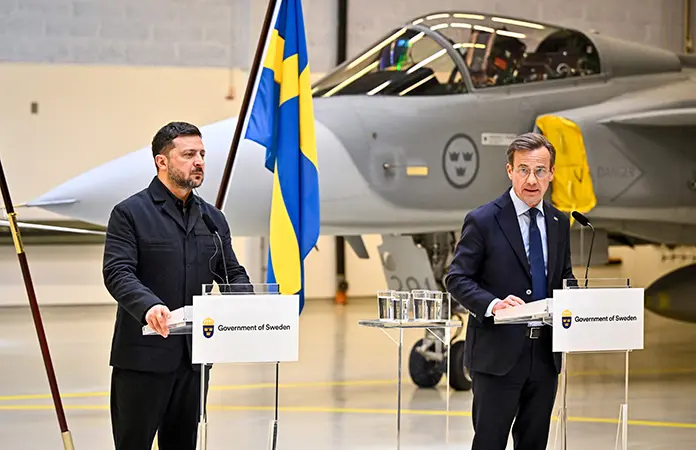 Presidente de Ucrania viaja a Suecia