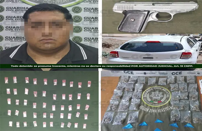 Detienen a jóvenes por narcomenudeo y portar pistola