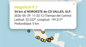 Sismos sacuden a Valles en 3 d&iacute;as