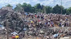 Explota edificio en Myanmar; hay 45 fallecidos