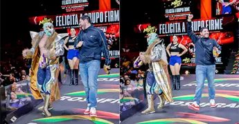 Eduin Caz sorprende en Arena M&eacute;xico con M&aacute;scara Dorada