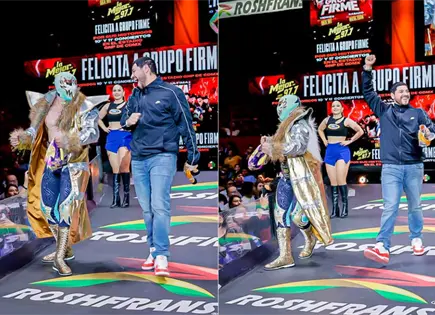 Eduin Caz sorprende en Arena M&eacute;xico con M&aacute;scara Dorada