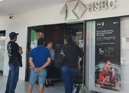 Cierran sucursal  de banco HSBC