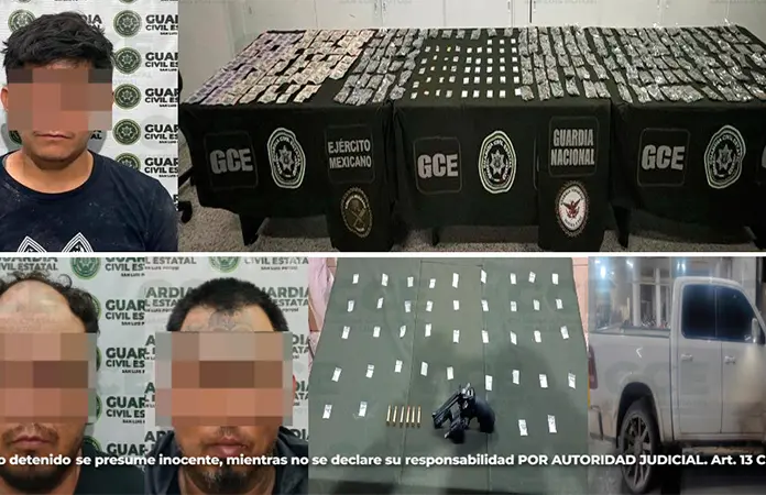 Capturan a cuatro narcos en diferentes municipios