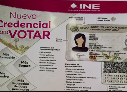 INE actualiza credencial para votar con datos de identidad y seguridad