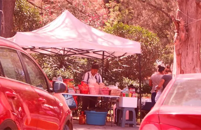 Plaza principal de Villa de Pozos se vuelve un "tianguis" Plaza principal de Villa de Pozos se vuelve un "tianguis"