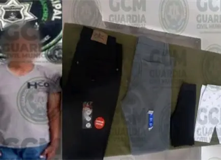 Sorprenden a ladrón robando en un negocio Sorprenden a ladrón robando en un negocio