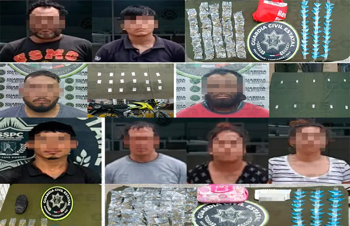 Caen 8 narcos en varios municipios