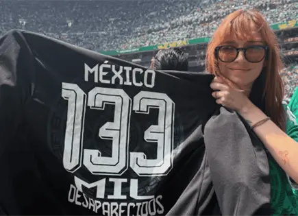 Regina Blandón muestra mensaje sobre desaparecidos en Mundial 2026 Regina Blandón muestra mensaje sobre desaparecidos en Mundial 2026