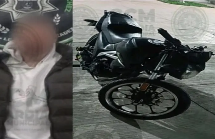 Sujeto traía una moto con documentos alterados