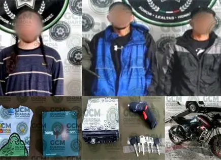 Sorprenden a varios ladrones en flagrancia