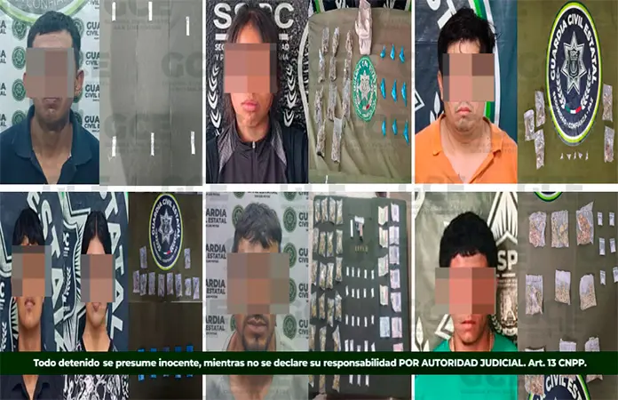 Capturan en varios municipios a siete "narcos"