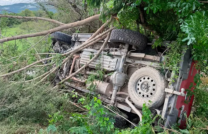 Dos heridos en accidente de camioneta
