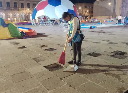Refuerzan limpieza en el Centro durante actividades por el Mundial Refuerzan limpieza en el Centro durante actividades por el Mundial