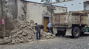 Se desploma barda de antigua hacienda