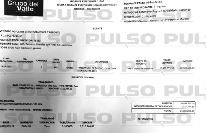 Cuesta Mundial 67.8 mdp al Inpode