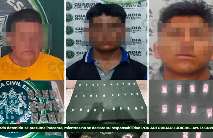 Detienen a tres narcos en distintos municipios