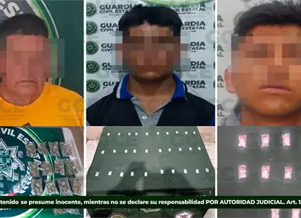 Detienen a tres narcos en distintos municipios
