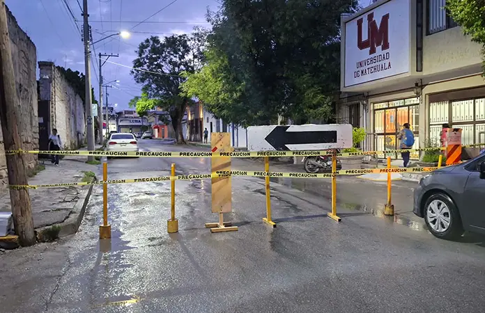 Cierran calle Cuauhtémoc por riesgos