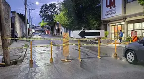 Cierran calle Cuauhtémoc por riesgos