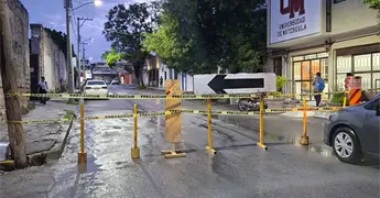 Cierran calle Cuauht&eacute;moc por riesgos