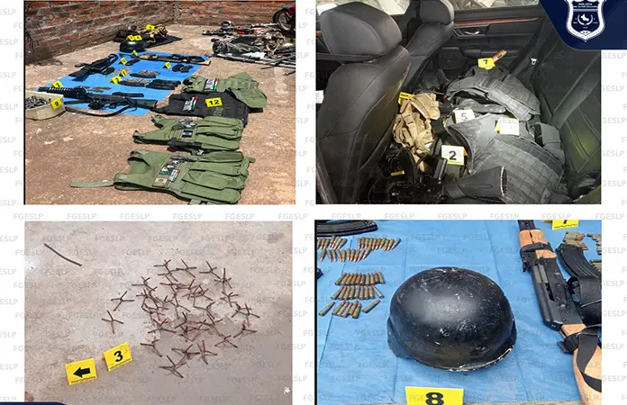 Encuentran arsenal en cateo en V. de Reyes