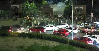 Activan operativo vial en la glorieta Gonz&aacute;lez Bocanegra por triunfo de M&eacute;xico