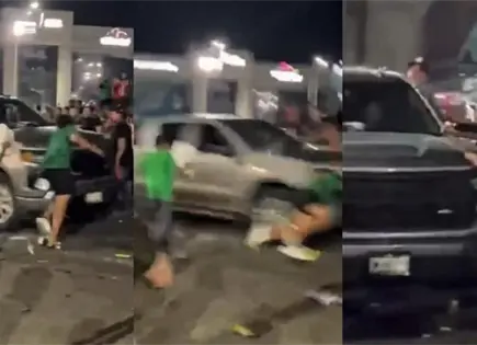 Video | Embisten a aficionados durante festejo del Tri en Chihuahua