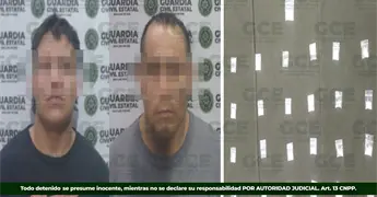 Detienen a dos hombres con droga y una motocicleta en SLP