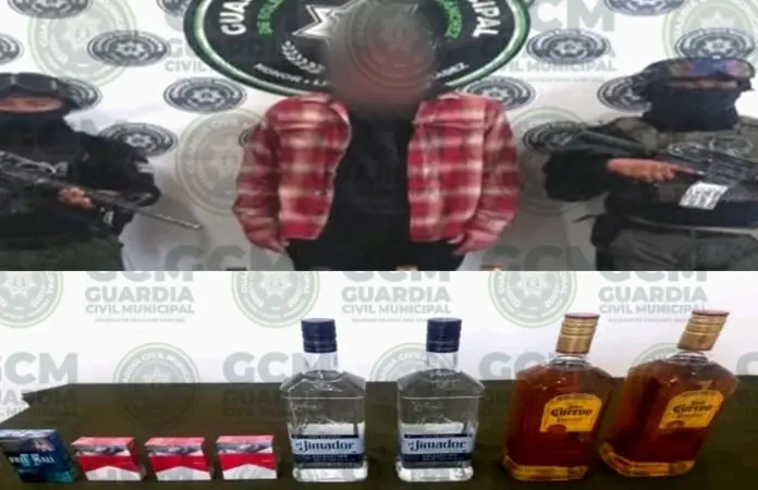Cae objetivo criminal robando pomos y cigarros