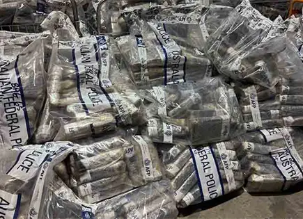 Hallan cocaína récord en Sídney Hallan cocaína récord en Sídney