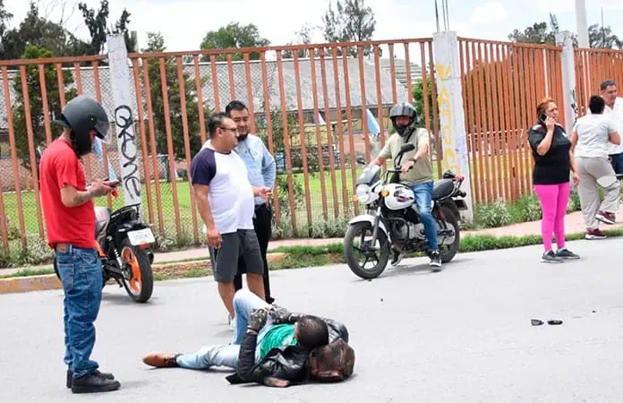 Atropellan a motociclista en la Av. M&eacute;xico