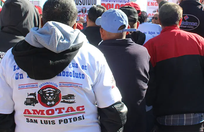Se une SLP a protesta nacional de AMOTAC