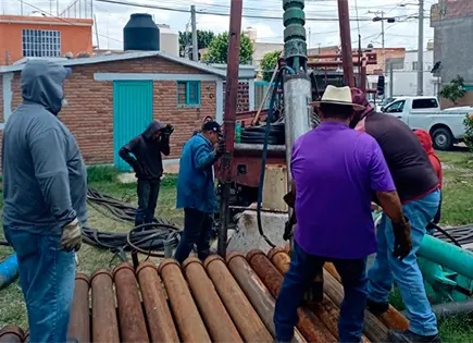 Instalan nuevo equipo de bombeo en pozo San Jos&eacute; en Soledad