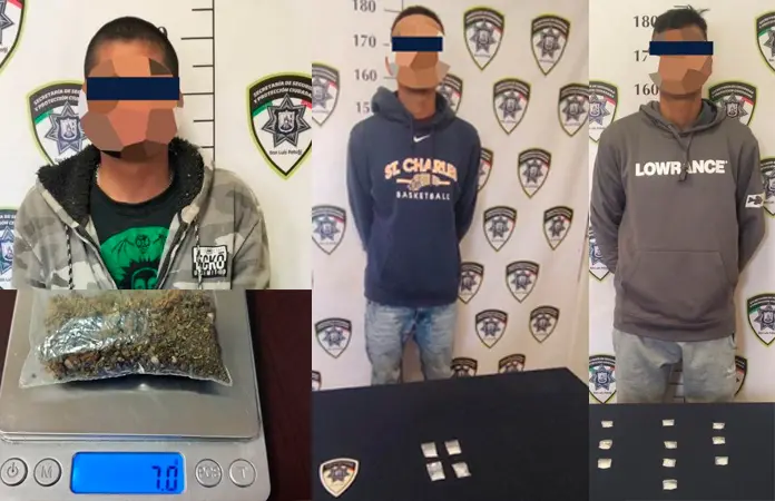 Con droga, detiene la Municipal a tres sujetos