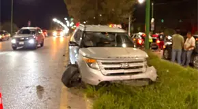 S&oacute;lo da&ntilde;os tras accidente en carretera a Rioverde