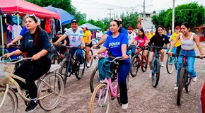 Celebran rodada de bicicletas lecheras