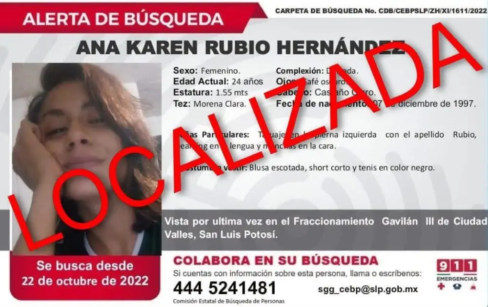 Localizan a jovencita tras cuatro años de búsqueda