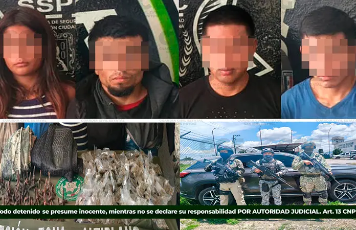 Caen presuntos traficantes de marihuana en Matehuala