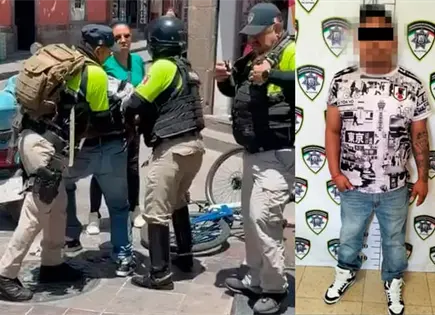 Sujeto golpea a agente vial en el Centro Histórico Sujeto golpea a agente vial en el Centro Histórico
