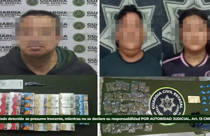 Captura GCE a tres personas por distintos delitos