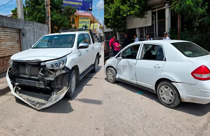 Causa accidente al no respetar semáforo en rojo