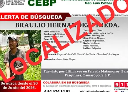 Localizan con vida a hombre desaparecido en Tamasopo